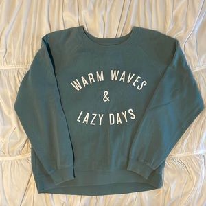 Womens Blue Teal Billabong Sweatshirt